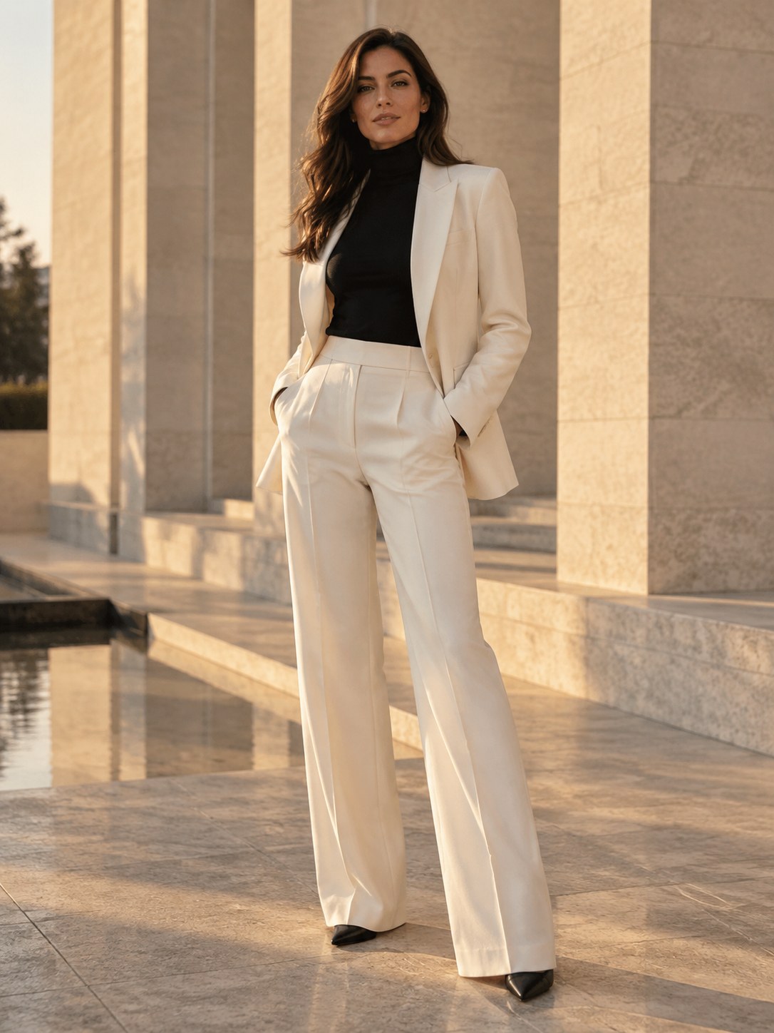 Illustrative editorial · architecture and tailoring, not Natalia